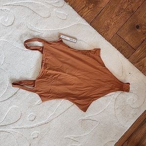 NWT Skims fits everybody square neck bodysuit- bronze